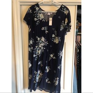 Navy floral dress